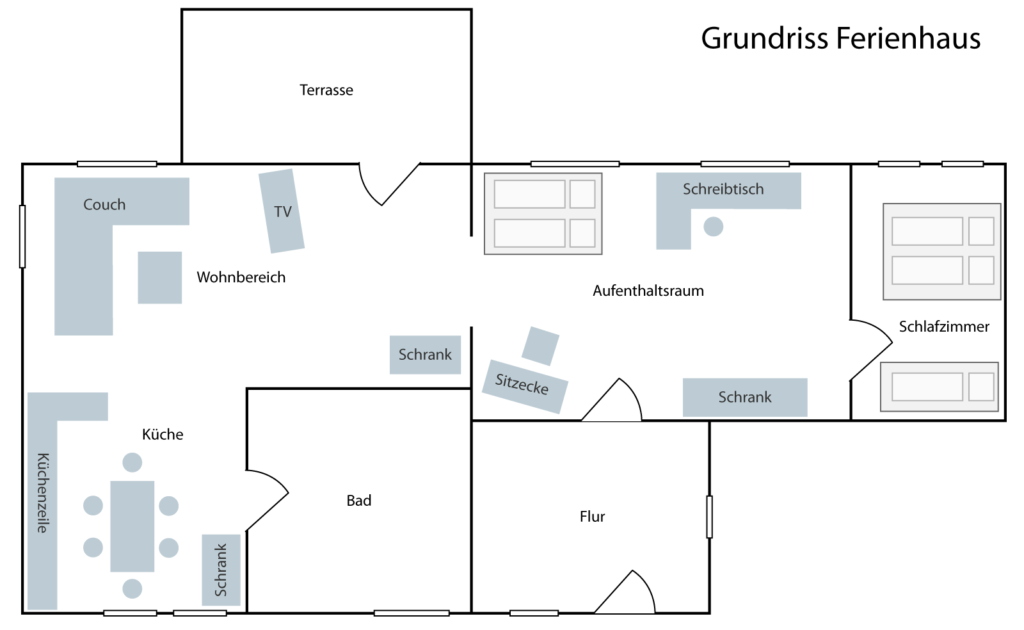 Grundriss Ferienhaus Lehmannsbrück